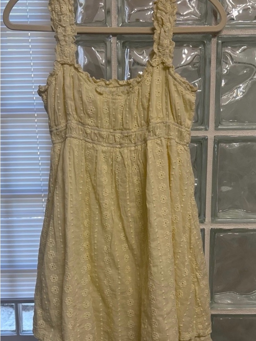 Amazon Girls' Cream Eyelet Midi Dress wStraps